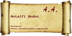 Antalfi Andos névjegykártya
